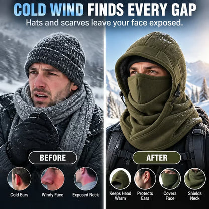 🥶One-piece flannel warm mask hat– Full Face & Neck Winter Protection for Outdoor Adventures