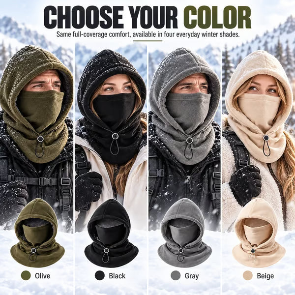 🥶One-piece flannel warm mask hat– Full Face & Neck Winter Protection for Outdoor Adventures