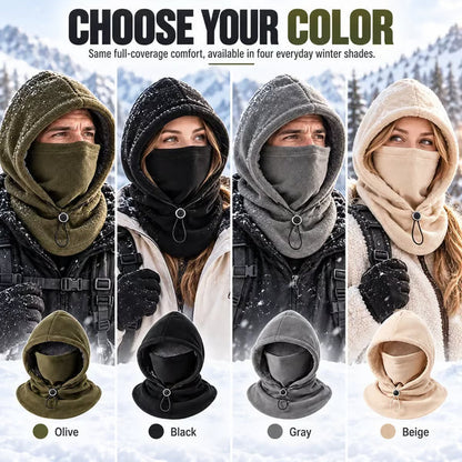 🥶One-piece flannel warm mask hat– Full Face & Neck Winter Protection for Outdoor Adventures