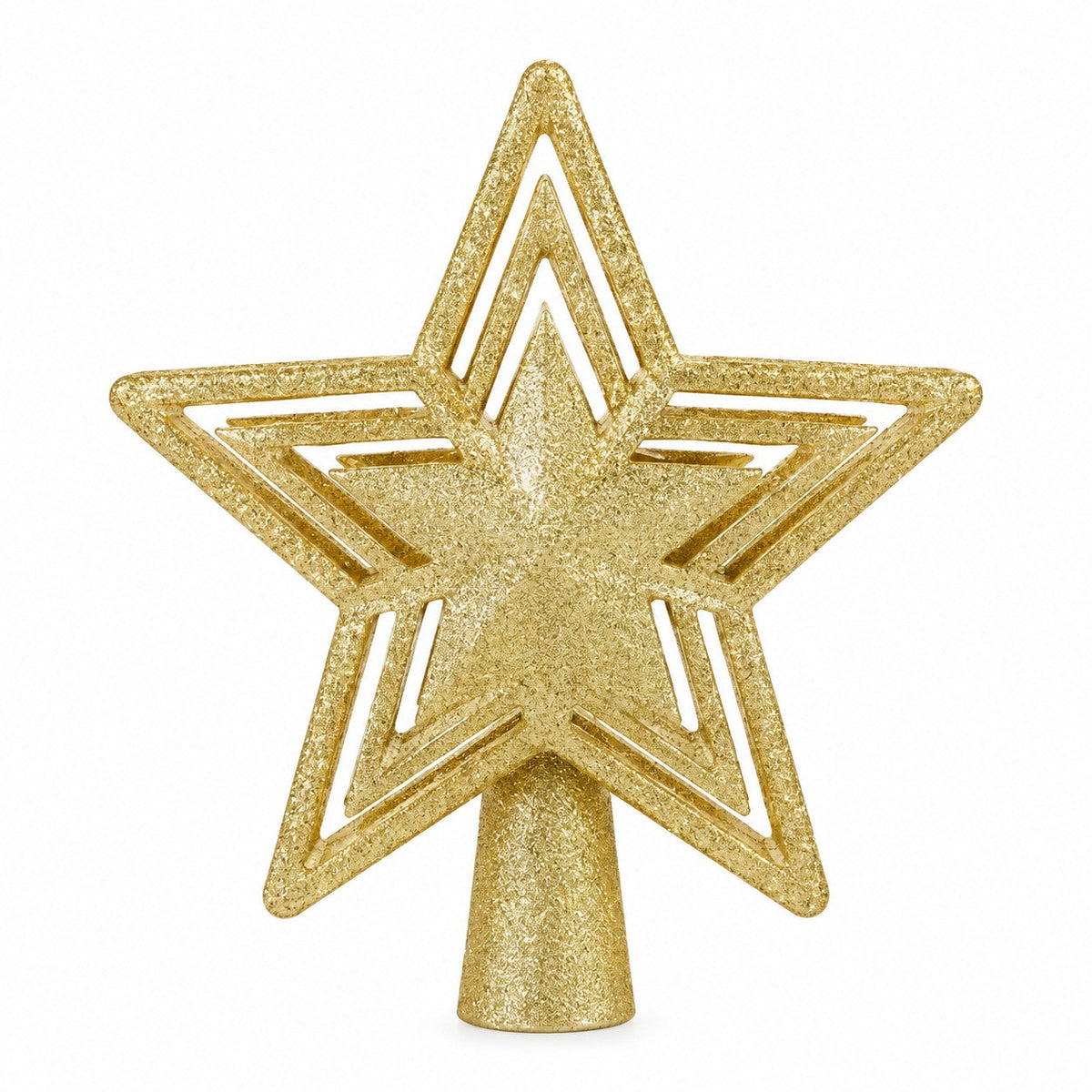 Christmas Star Projector Tree Topper – 3D Illuminated Star with Rotating Snowflake Light